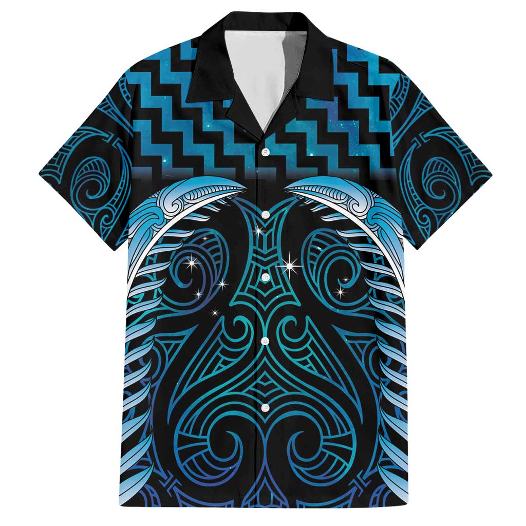 Blue Matariki New Zealand Hawaiian Shirt Maori Poutama Galaxy Vibes