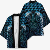 Blue Matariki New Zealand Kimono Maori Poutama Galaxy Vibes - Polynesian Pride