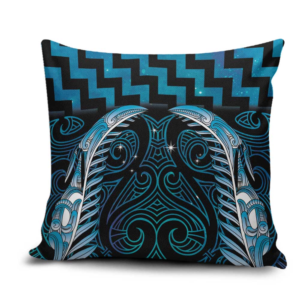 Blue Matariki New Zealand Pillow Cover Maori Poutama Galaxy Vibes - Polynesian Pride