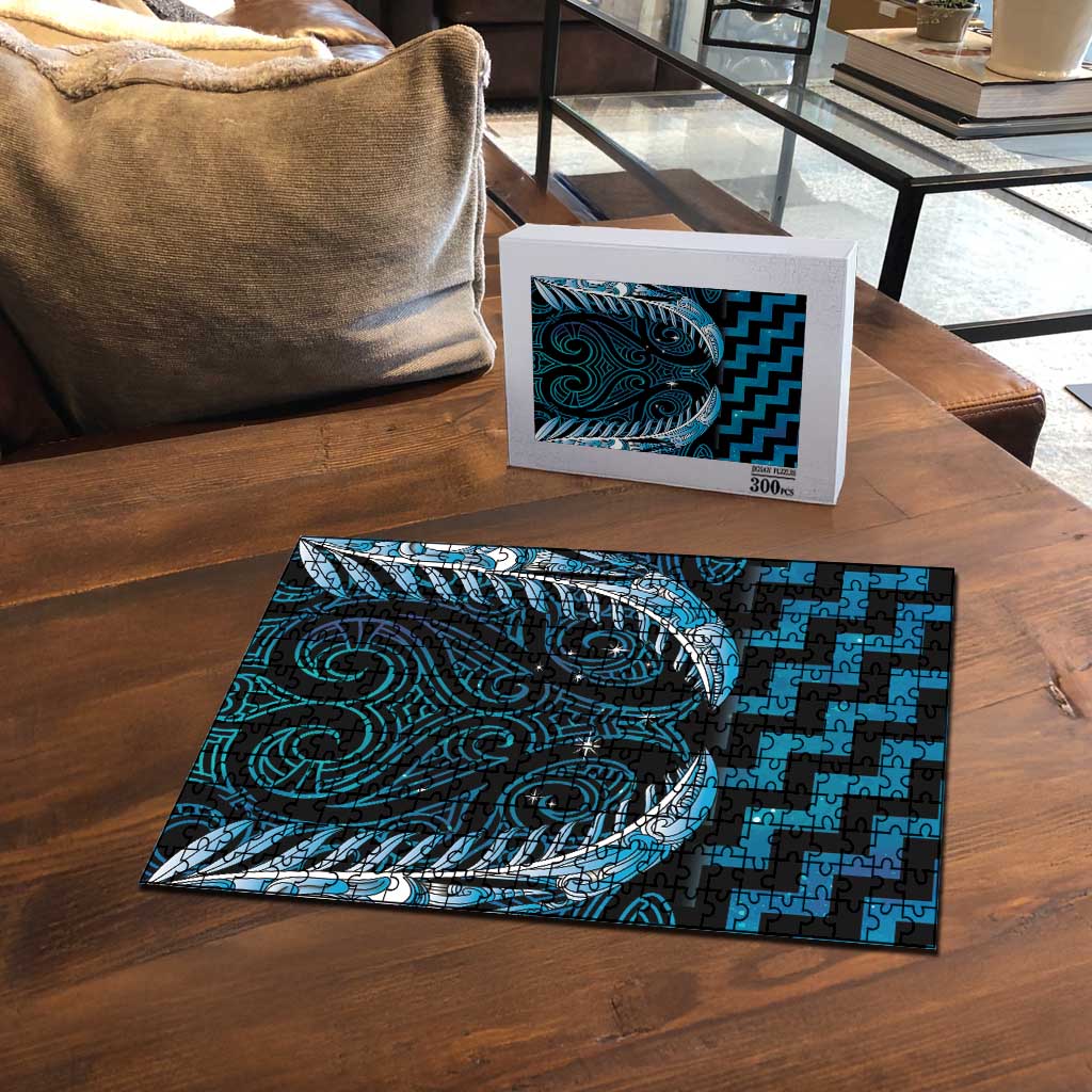 Blue Matariki New Zealand Puzzle Maori Poutama Galaxy Vibes - Polynesian Pride