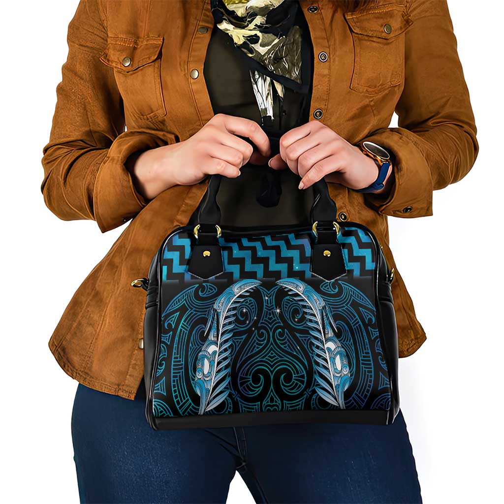Blue Matariki New Zealand Shoulder Handbag Maori Poutama Galaxy Vibes