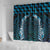 Blue Matariki New Zealand Shower Curtain Maori Poutama Galaxy Vibes