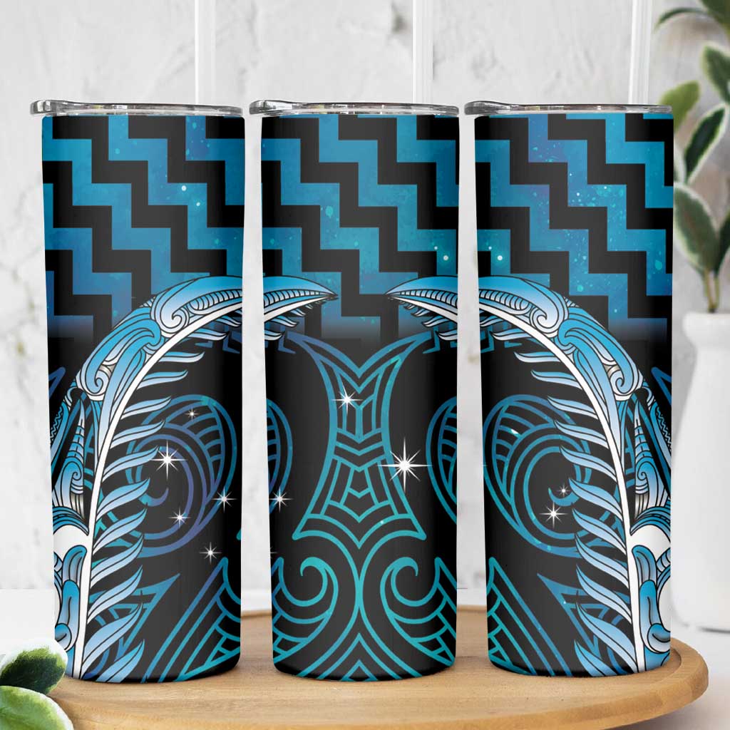 Blue Matariki New Zealand Skinny Tumbler Maori Poutama Galaxy Vibes