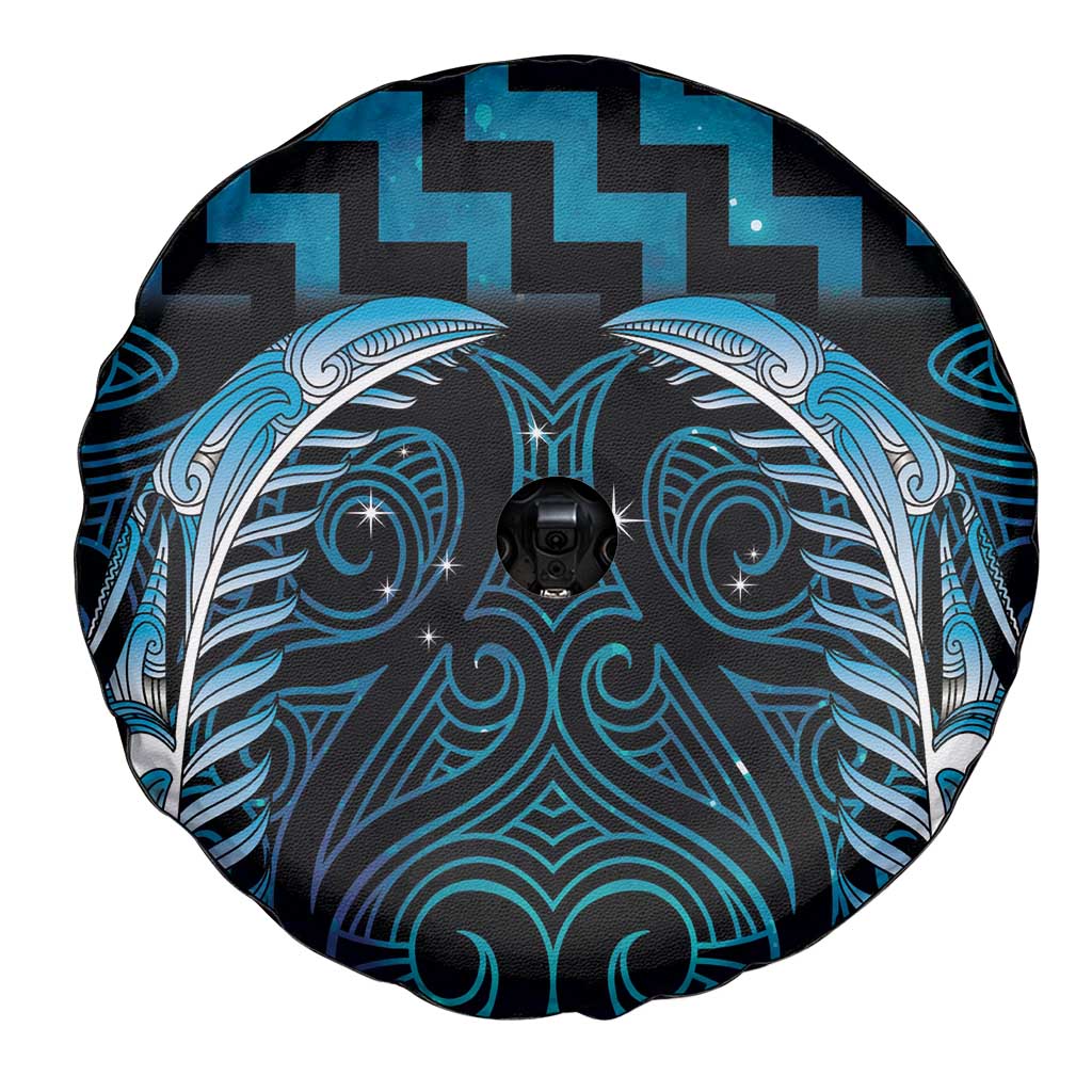 Blue Matariki New Zealand Spare Tire Cover Maori Poutama Galaxy Vibes