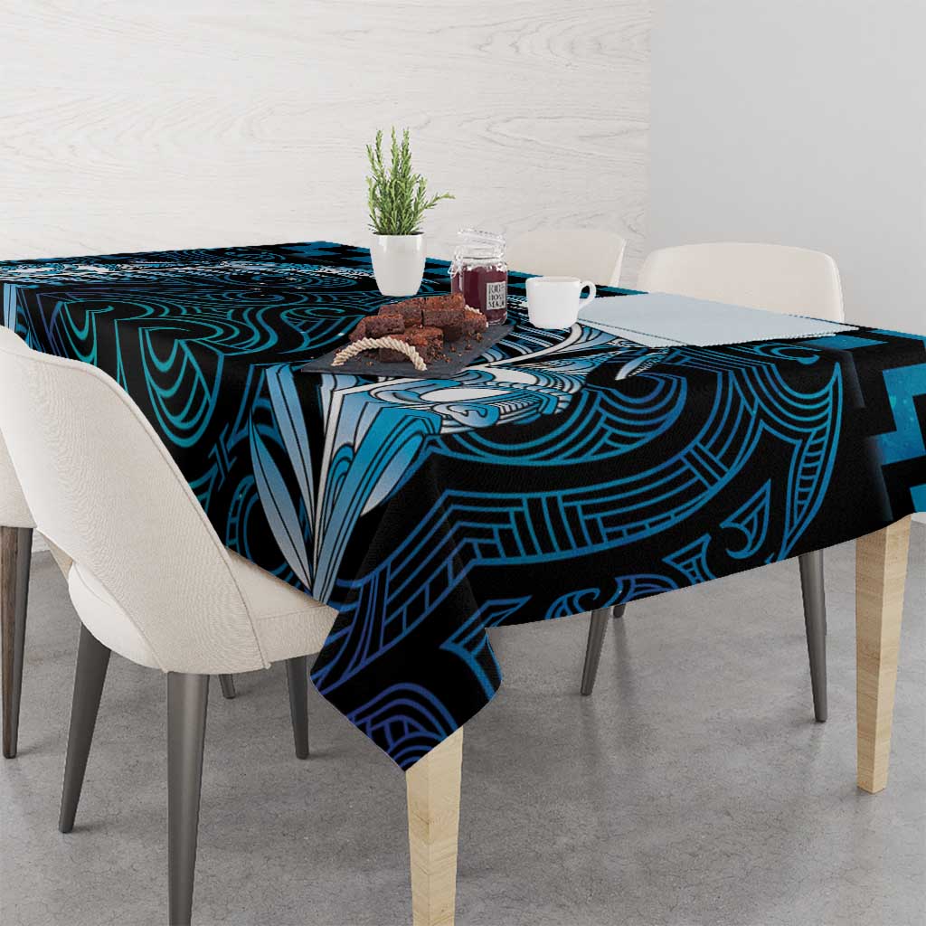 Blue Matariki New Zealand Tablecloth Maori Poutama Galaxy Vibes