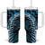 Blue Matariki New Zealand Tumbler With Handle Maori Poutama Galaxy Vibes