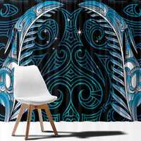Blue Matariki New Zealand Window Curtain Maori Poutama Galaxy Vibes