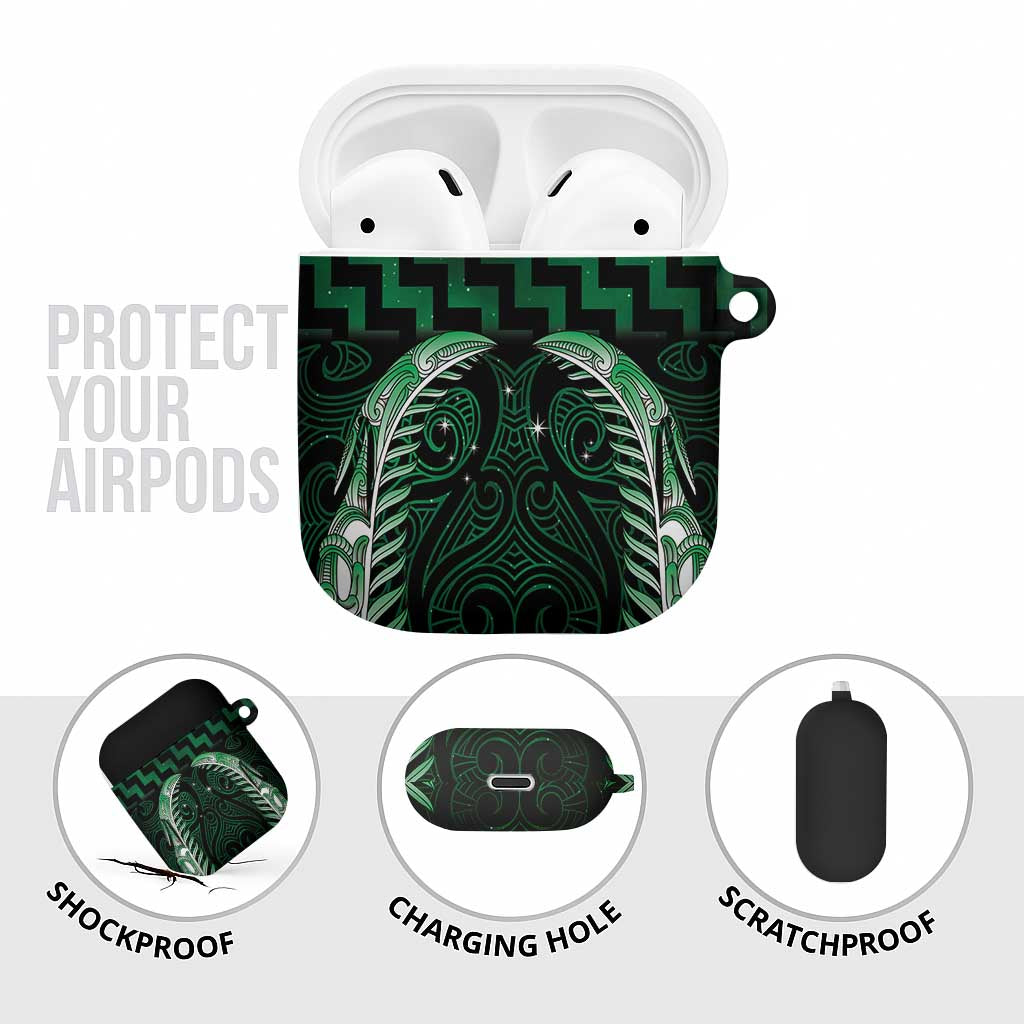 Green Matariki New Zealand AirPods Case Maori Poutama Galaxy Vibes - Polynesian Pride