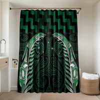 Green Matariki New Zealand Bathroom Set Maori Poutama Galaxy Vibes - Polynesian Pride