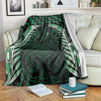 Green Matariki New Zealand Blanket Maori Poutama Galaxy Vibes