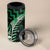 Green Matariki New Zealand 4 in 1 Can Cooler Tumbler Maori Poutama Galaxy Vibes