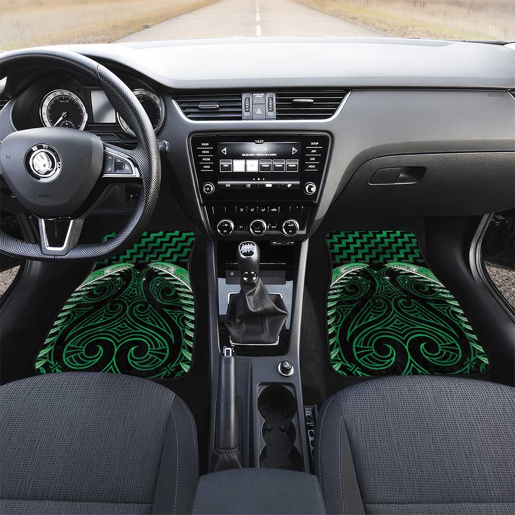Green Matariki New Zealand Car Mats Maori Poutama Galaxy Vibes