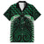 Green Matariki New Zealand Family Matching Long Sleeve Bodycon Dress and Hawaiian Shirt Maori Poutama Galaxy Vibes