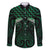 Green Matariki New Zealand Family Matching Long Sleeve Bodycon Dress and Hawaiian Shirt Maori Poutama Galaxy Vibes