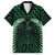 Green Matariki New Zealand Family Matching Off Shoulder Maxi Dress and Hawaiian Shirt Maori Poutama Galaxy Vibes
