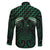 Green Matariki New Zealand Family Matching Short Sleeve Bodycon Dress and Hawaiian Shirt Maori Poutama Galaxy Vibes