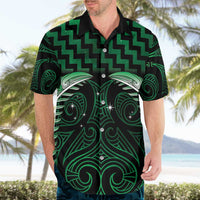 Green Matariki New Zealand Hawaiian Shirt Maori Poutama Galaxy Vibes