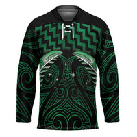Green Matariki New Zealand Hockey Jersey Maori Poutama Galaxy Vibes - Polynesian Pride