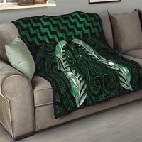 Green Matariki New Zealand Quilt Maori Poutama Galaxy Vibes