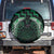 Green Matariki New Zealand Spare Tire Cover Maori Poutama Galaxy Vibes