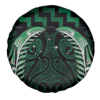 Green Matariki New Zealand Spare Tire Cover Maori Poutama Galaxy Vibes