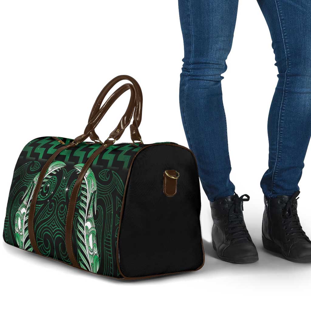 Green Matariki New Zealand Travel Bag Maori Poutama Galaxy Vibes - Polynesian Pride