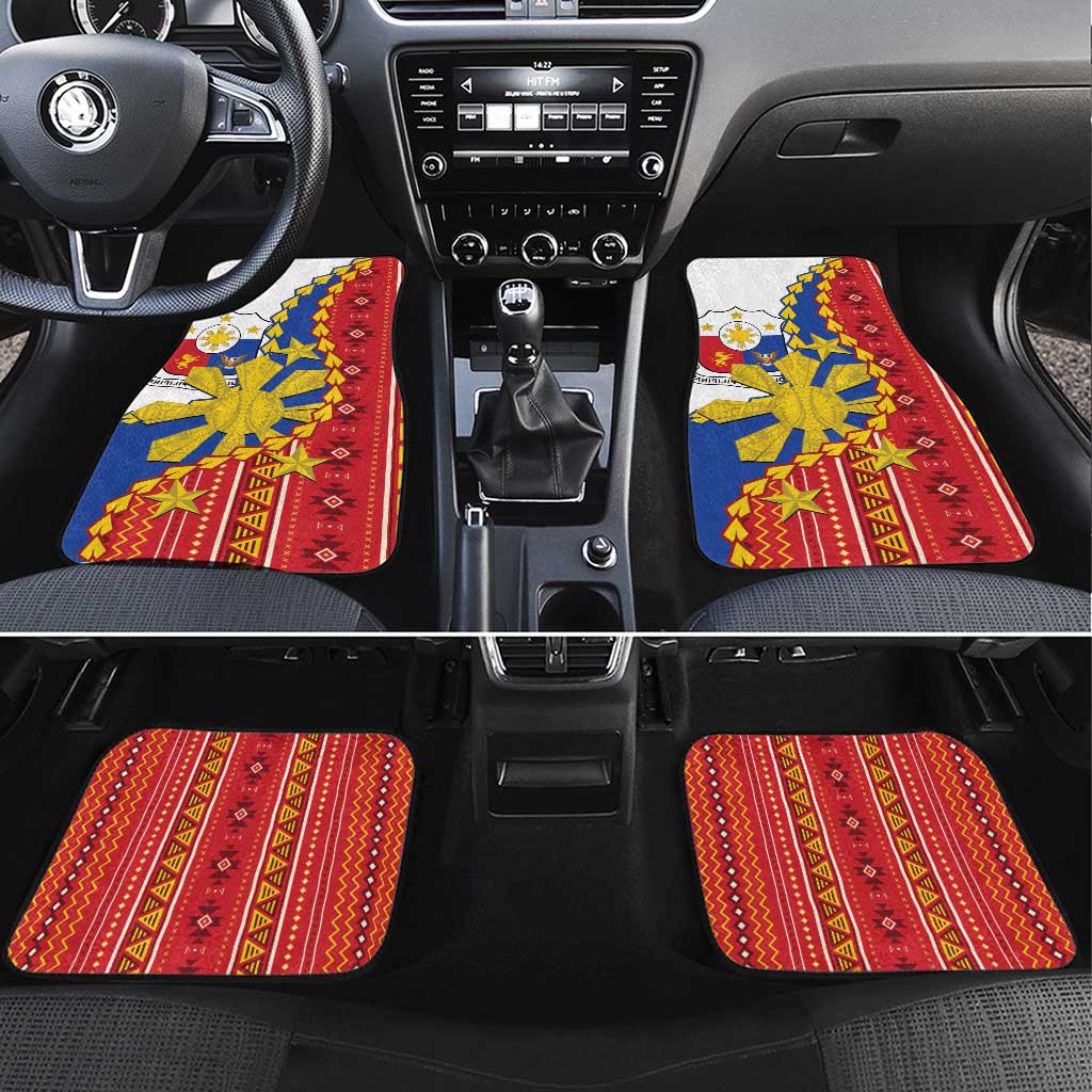 Philippines Independence Day Car Mats Pilipinas Sun Stars Igorot Pattern