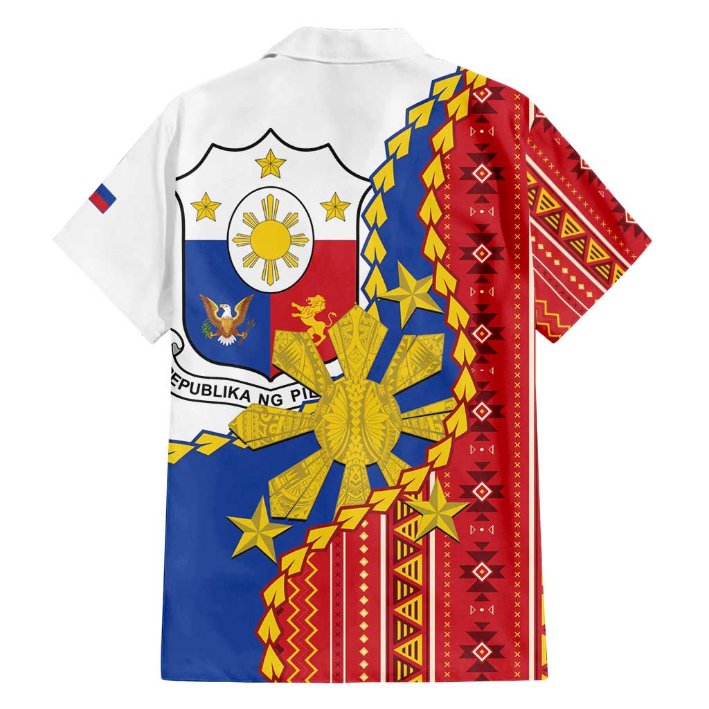 Philippines Independence Day Family Matching Off Shoulder Maxi Dress and Hawaiian Shirt Pilipinas Sun Stars Igorot Pattern