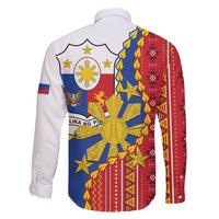 Philippines Independence Day Family Matching Off Shoulder Short Dress and Hawaiian Shirt Pilipinas Sun Stars Igorot Pattern