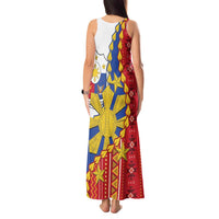Philippines Independence Day Tank Maxi Dress Pilipinas Sun Stars Igorot Pattern