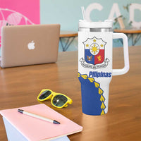 Philippines Independence Day Tumbler With Handle Pilipinas Sun Stars Igorot Pattern