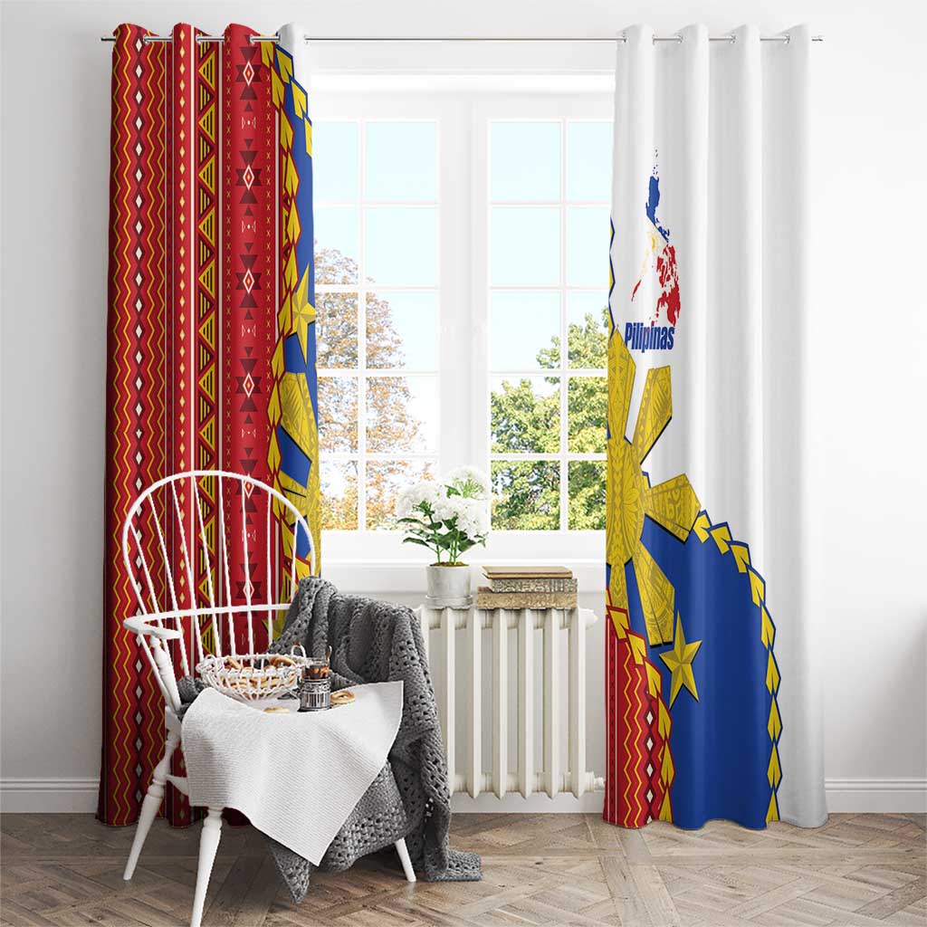 Philippines Independence Day Window Curtain Pilipinas Sun Stars Igorot Pattern