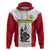 New Caledonia Football Hoodie Polynesian Pattern Sporty Style LT14 Red - Polynesian Pride