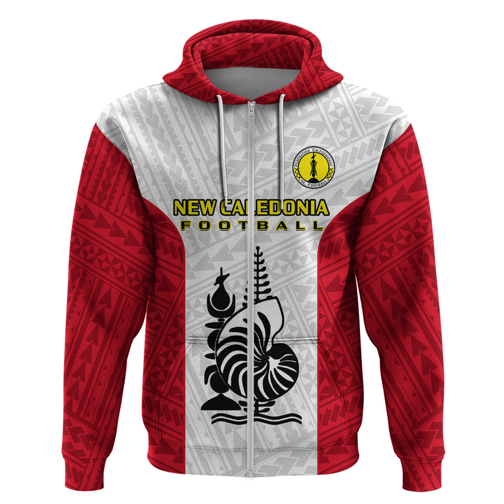 New Caledonia Football Hoodie Polynesian Pattern Sporty Style LT14 - Polynesian Pride