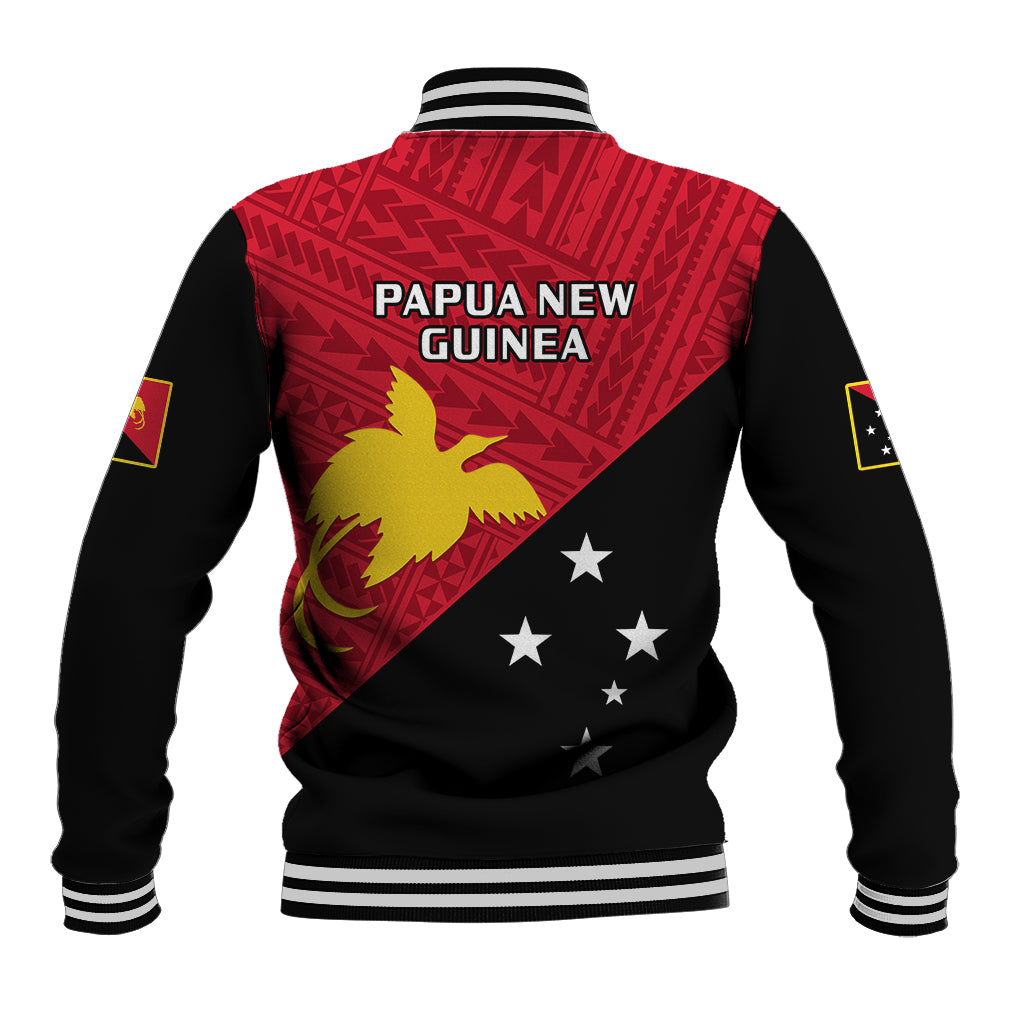 Papua New Guinea Football Baseball Jacket Go PNG Polynesian Pattern Sporty Style LT14 - Polynesian Pride