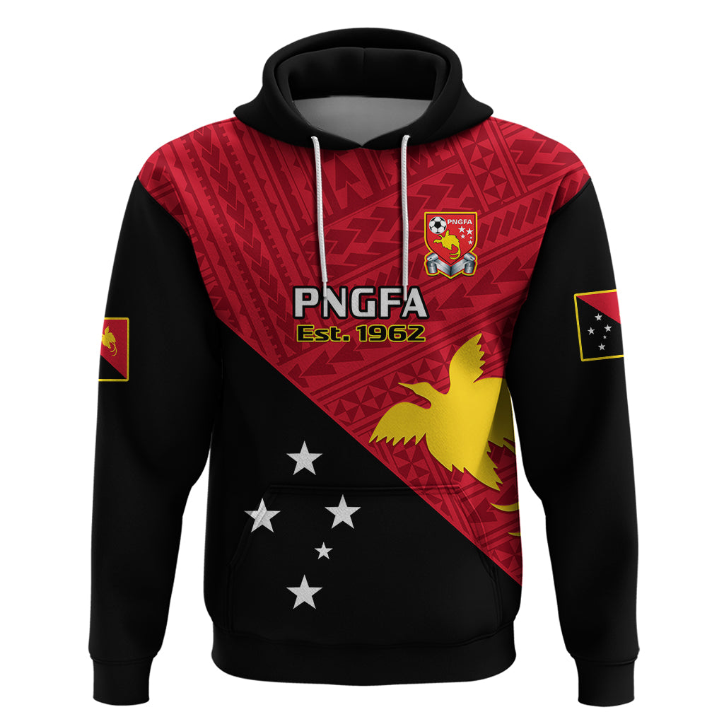 Papua New Guinea Football Hoodie Go PNG Polynesian Pattern Sporty Style LT14 Red - Polynesian Pride