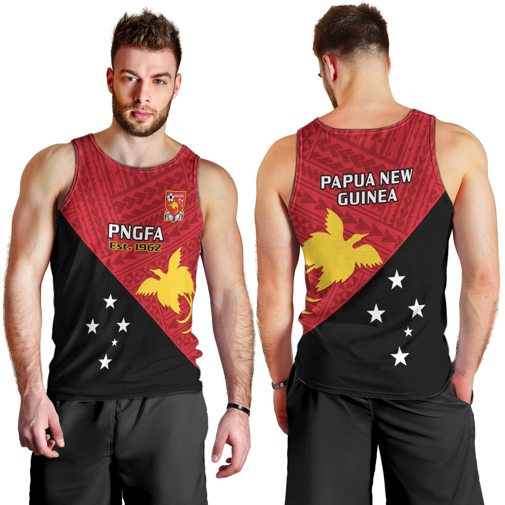 Papua New Guinea Football Men Tank Top Go PNG Polynesian Pattern Sporty Style LT14 - Polynesian Pride