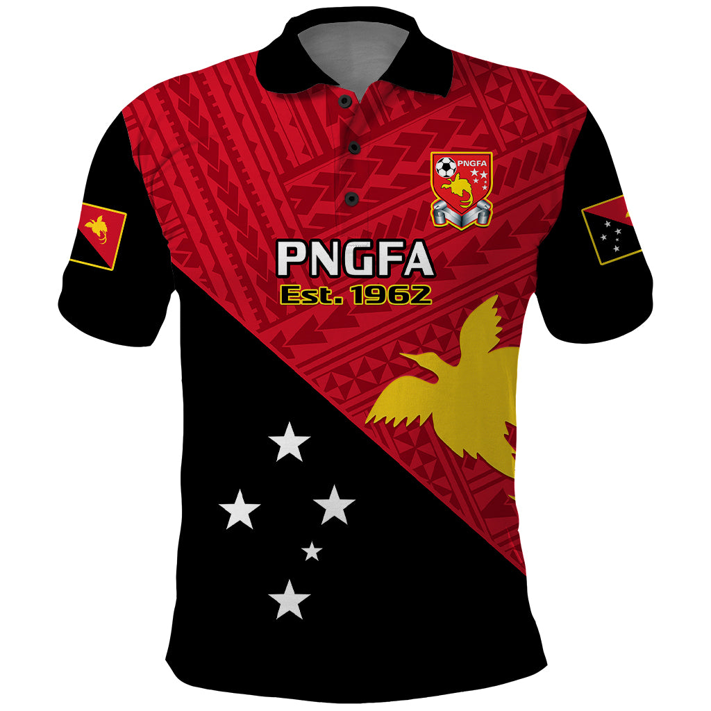 Papua New Guinea Football Polo Shirt Go PNG Polynesian Pattern Sporty Style LT14 Red - Polynesian Pride