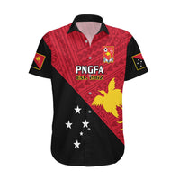 Personalised Papua New Guinea Football Hawaiian Shirt Go PNG Polynesian Pattern Sporty Style LT14 Red - Polynesian Pride