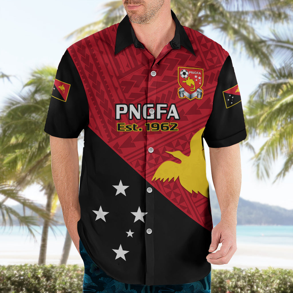 Personalised Papua New Guinea Football Hawaiian Shirt Go PNG Polynesian Pattern Sporty Style LT14 - Polynesian Pride