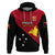 Custom Papua New Guinea Football Hoodie Go PNG Polynesian Pattern Sporty Style LT14 Pullover Hoodie Red - Polynesian Pride