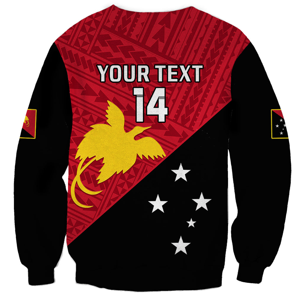 Personalised Papua New Guinea Football Sweatshirt Go PNG Polynesian Pattern Sporty Style LT14 - Polynesian Pride