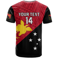 Custom Papua New Guinea Football T Shirt Go PNG Polynesian Pattern Sporty Style LT14 - Polynesian Pride