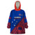 Samoa Football Wearable Blanket Hoodie Samoan Coat Of Arm Polynesian Sporty Style LT14 One Size Blue - Polynesian Pride