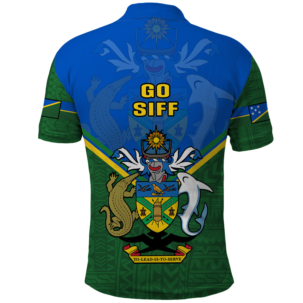 Solomon Islands Football Polo Shirt Polynesian Pattern Sporty Style LT14 - Polynesian Pride