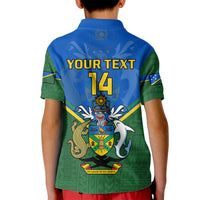 Personalised Solomon Islands Football Kid Polo Shirt Polynesian Pattern Sporty Style LT14 - Polynesian Pride