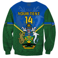 Personalised Solomon Islands Football Sweatshirt Polynesian Pattern Sporty Style LT14 - Polynesian Pride