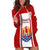 Personalised Tahitian Football Hoodie Dress Tahiti Coat Of Arm Polynesian Sporty Style LT14 Red - Polynesian Pride