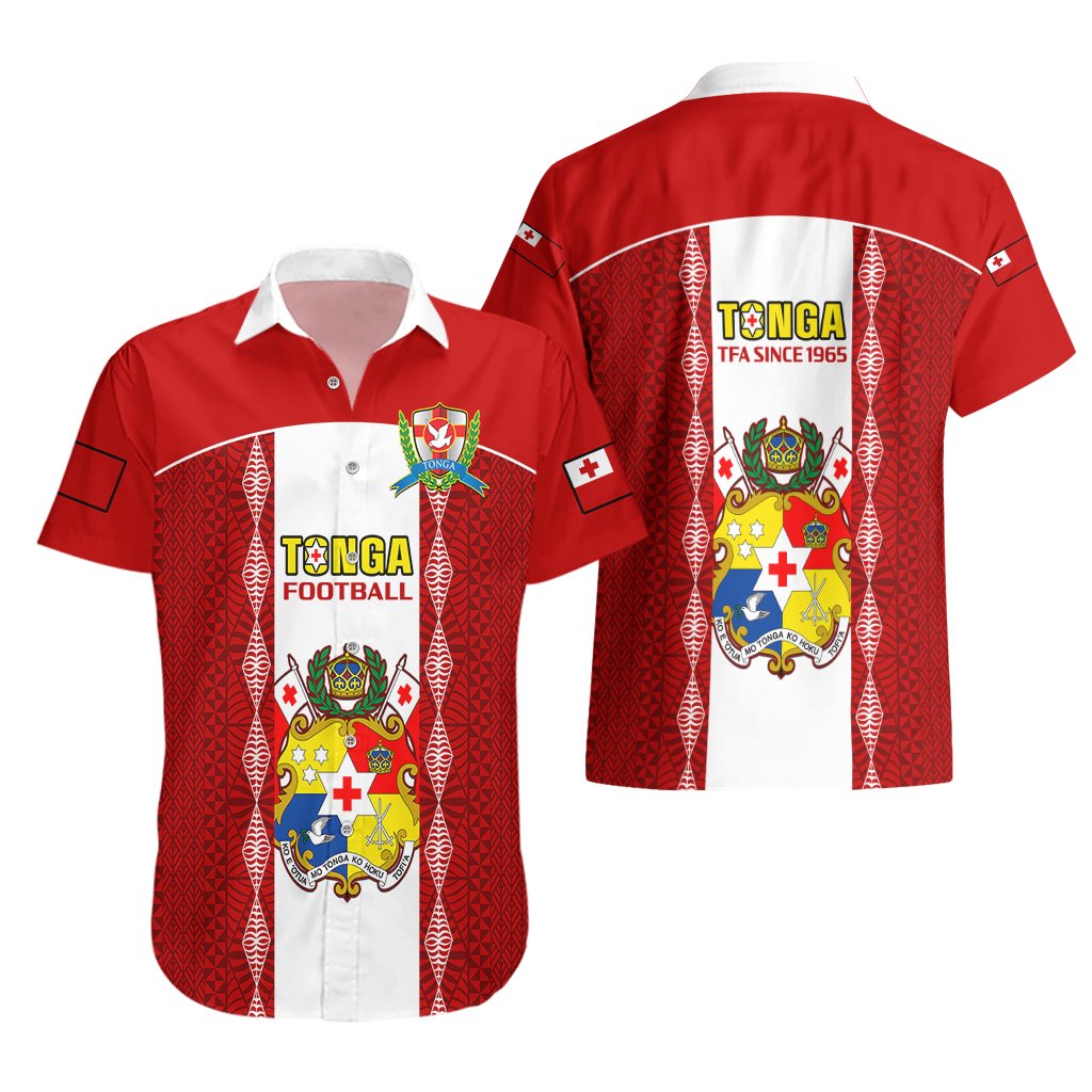 Tonga Football Hawaiian Shirt Tongan Ngatu Pattern Sporty Style LT14 - Polynesian Pride