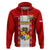 Tonga Football Hoodie Tongan Ngatu Pattern Sporty Style LT14 Red - Polynesian Pride